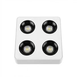 Modern Négyzetes LED Mennyezeti Lámpa - 4-es Spot (Fehér/Fekete) LEDS-07