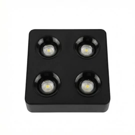 Modern Négyzetes LED Mennyezeti Lámpa - 4-es Spot (Fekete) LEDS-08