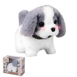 Interaktív Sétáló Plüss Kutyus 17cm 049574