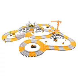 345 darabos rugalmas versenypálya építőszett munkagépekkel RF7957274