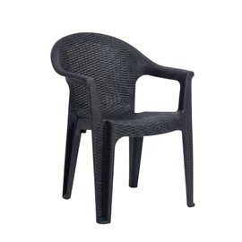 Anadolu 3D Rattan Mintás Műanyag Kerti Szék – Antracit PVC-RAT-02