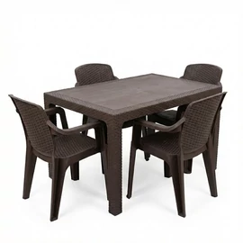 Anadolu 3D Rattan Mintás Kerti Garnitúra – Barna PVC-RAT-05