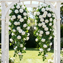 2db Nagy Méretű Függő Műrózsa Girland 99cm VD12680651