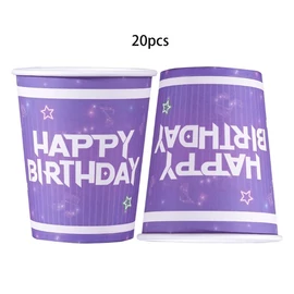 20 Darabos K-pop Témájú Születésnapi Papírpohár Szett TJ12141967-2