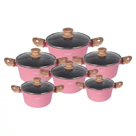 Cheffinger 10 részes rózsaszín edénykészlet 20–28 cm CF-CS02