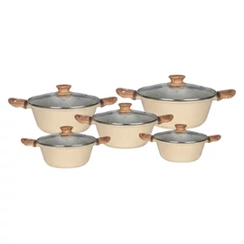 Cheffinger 10 részes krém színű edénykészlet 20–28 cm CF-CS03