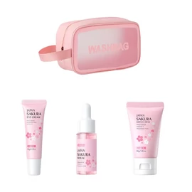 LAIKOU Japan Sakura 4 részes Arcápoló Szett – Cseresznyevirágos ragyogás DG03548