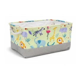 Állatfigurás Játéktároló és Rendszerező Kosár – Szafari kaland a szobában OR112