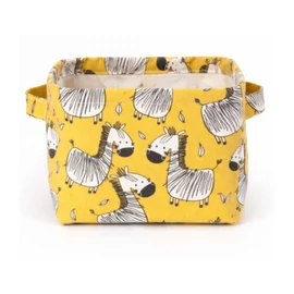 Zebrás Játéktároló és Rendszerező Kosár – Vidám sárga kiegészítő a rendszerezéshez OR51WZ3