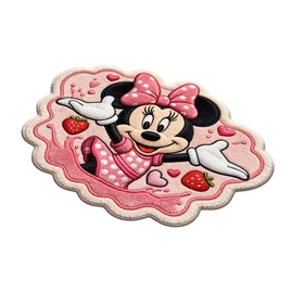 Minnie Egér Epres Dekorációs Szőnyeg – 2D Nyomtatott Disney Design 54M2K5WKG8