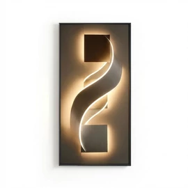 2D Lapos Modern Geometrikus Vászon Falikép – Luxus LED Hatású Dekoráció 59M7V53Q09