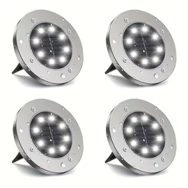 4 Darabos Napelemes Földbe Süllyeszthető Kerti LED Lámpa Szett HD124299