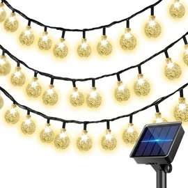 Meleg Fehér (Warm White) Napelemes Kristálygömb Fényfüzér YN1935866-WW