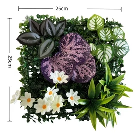 Élethű műnövény falpanel 25x25cm TW6379119-6
