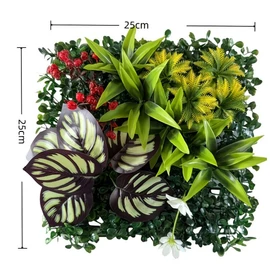 Élethű műnövény falpanel 25x25cm TW6379119-8