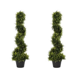 2 darabos Mesterséges Spirál Cédrusfa Készlet – 90 cm XT9826139