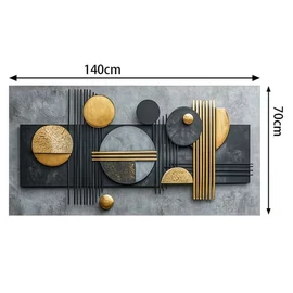 Modern Geometrikus Vászonkép Arany és Fekete Színekben WP9985125