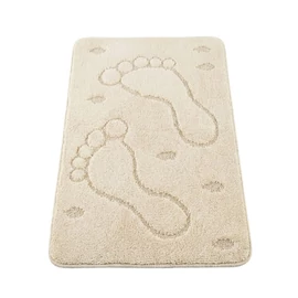 HİLAL Lábnyommintás Fürdőszobaszőnyeg Szett Világos Bézs Színben HF03