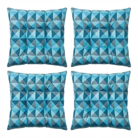 Geometrikus Mintás Székpárna Szett (4 db-os) Kék Színben HP01