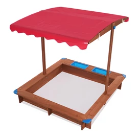 Nagy kültéri homokozó állítható piros napellenzővel UG8438309-2