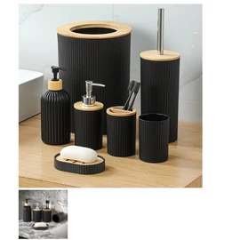 Modern fekete fürdőszobai szett RM5438642