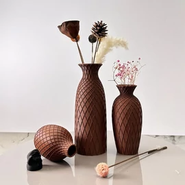 3 részes rombuszmintás dekor váza szett GP1906561-B