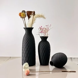 3 részes rombuszmintás dekor váza szett GP1906561-F