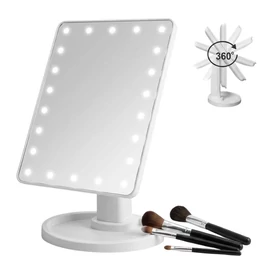 Állítható fényerejű asztali LED sminktükör LST01