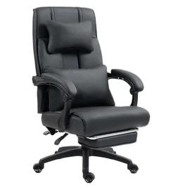 Dowinx irodai szék lábtartóval, állítható fejtámla,deréktámasz Fekete holm40044