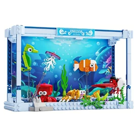 Óceánvilág akvárium építőkocka készlet tengeri állatokkal 391 darabos FP1949249