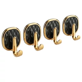 4 Részes Prémium Fekete-Arany Öntapadós Fali Akasztó Szett EK2235527-B