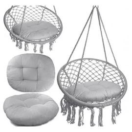 Függő hintaszék párnával szürke KR33SZ