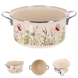 Pipacs mintás zománcozott főzőedény 5L 113394