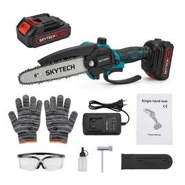 Skytech akkumulátoros mini láncfűrész 8", 48V, 2 akkumulátorral ST-1055