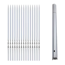 20 db Rozsdamentes acél BBQ nyárs, tárolócsővel UQ501934