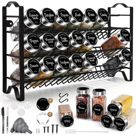 3 szintes fűszertartó állvány 24 üveg fűszertartóval WM162612