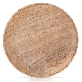 MANGO Természetes Kerek Fa Tálalótányér (20 cm) 153893