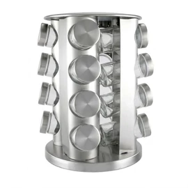 Perfect Home Rozsdamentes Forgó Fűszertartó – 16 részes 16674