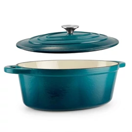 Türkiz Zománcozott Öntöttvas Kacsasütő – 7 liter, 34 cm 17822