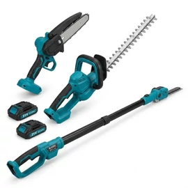 THO Akkumulátoros Multifunkciós Kerti Szett Teleszkópos Nyéllel – 21V M-9095