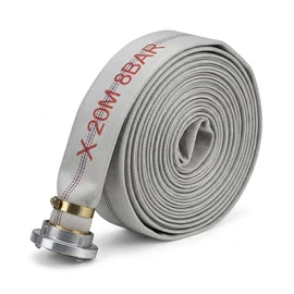 Fehér Tűzoltótömlő Kapoccsal – 20 méter T20M