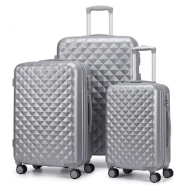 Diamond Premium 3db-os Keményfalú Bőröndszett Szürke DIA3SZ