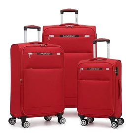 SANZHENG Piros 3db-os bőrönd szett SAN3DBP