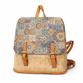 Mintás női hátizsák parafa hatású alsó résszel Taska-003