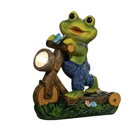 Napelemes békás kerti lámpa dekoráció XH-007