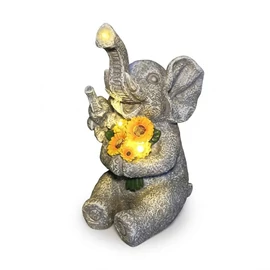 Napelemes elefántos kerti lámpa dekoráció XH-034