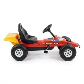 Piros-sárga Turbo pedálos gyermek gokart GM-01P