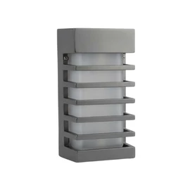 Modern rácsos kültéri fali lámpa - Ezüst LEDR-01E (izzó nélkül)