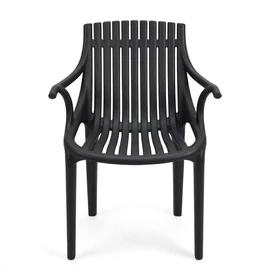Monaco fekete műanyag kerti szék MK-02