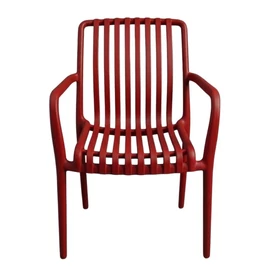 Paris élénk vörös műanyag kerti szék PK-04